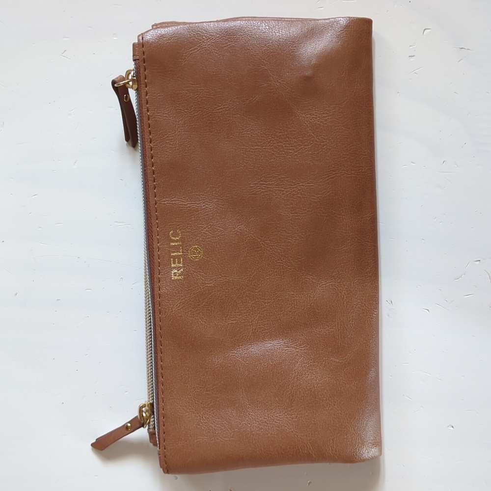 Relic Crossbody Tan Clutch Purse
